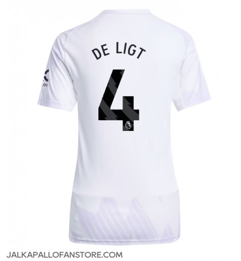 Manchester United Matthijs de Ligt #4 Vieraspaita Naisten 2025-26 Lyhythihainen Manchester United Matthijs de Ligt #4 Vieraspaita Naisten 2025-26 Lyhythihainen